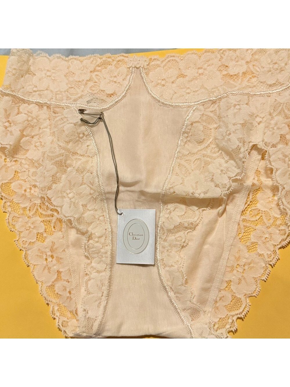 Dior Cream Lace Panties Intimates
